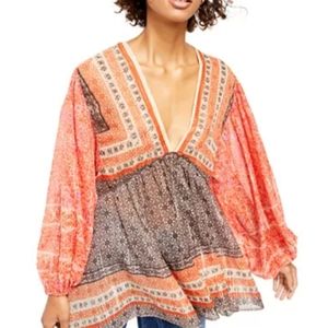 FREE PEOPLE ALIYAH BLOUSE SIZE SMALL